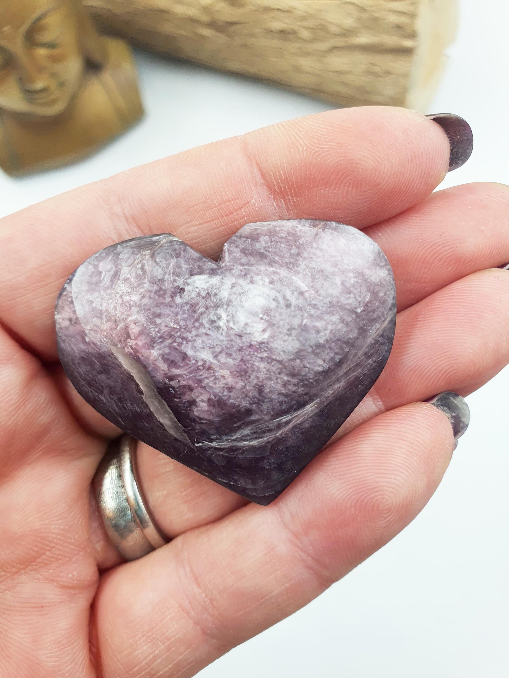 Little Purple Mica Puff Heart