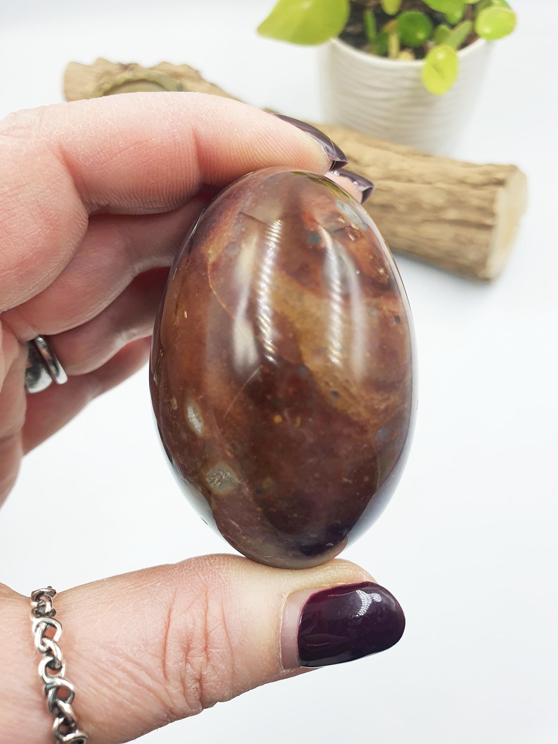 Large Round Ocean Jasper Palm