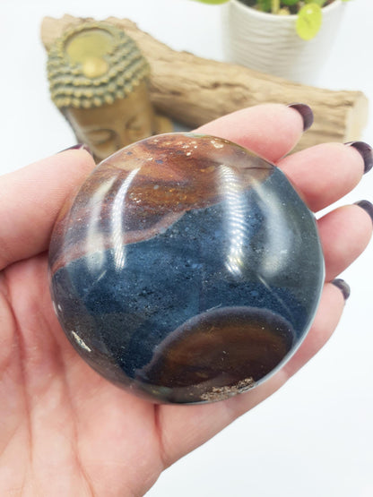 Large Round Ocean Jasper Palm
