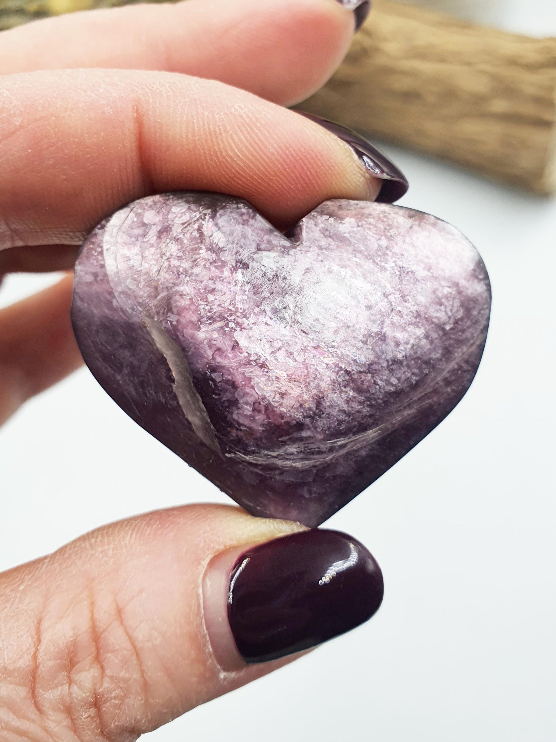 Little Purple Mica Puff Heart