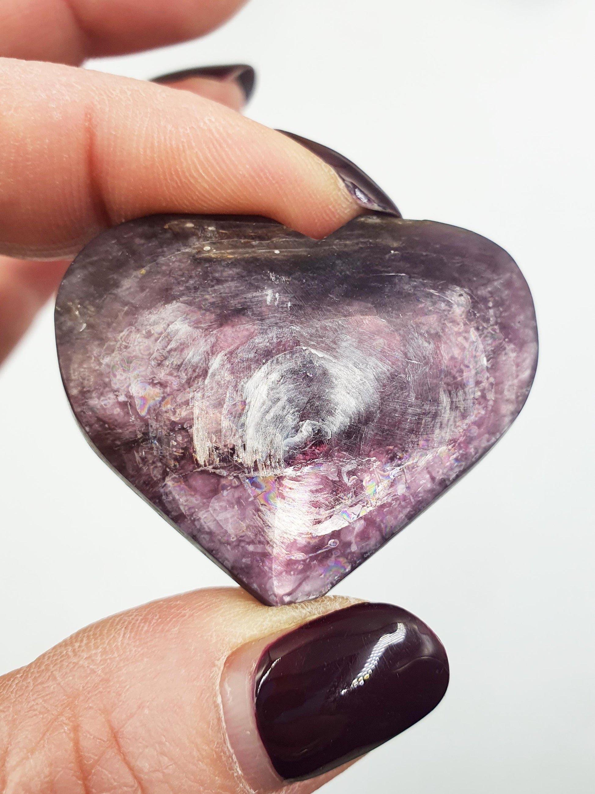 Little Purple Mica Puff Heart