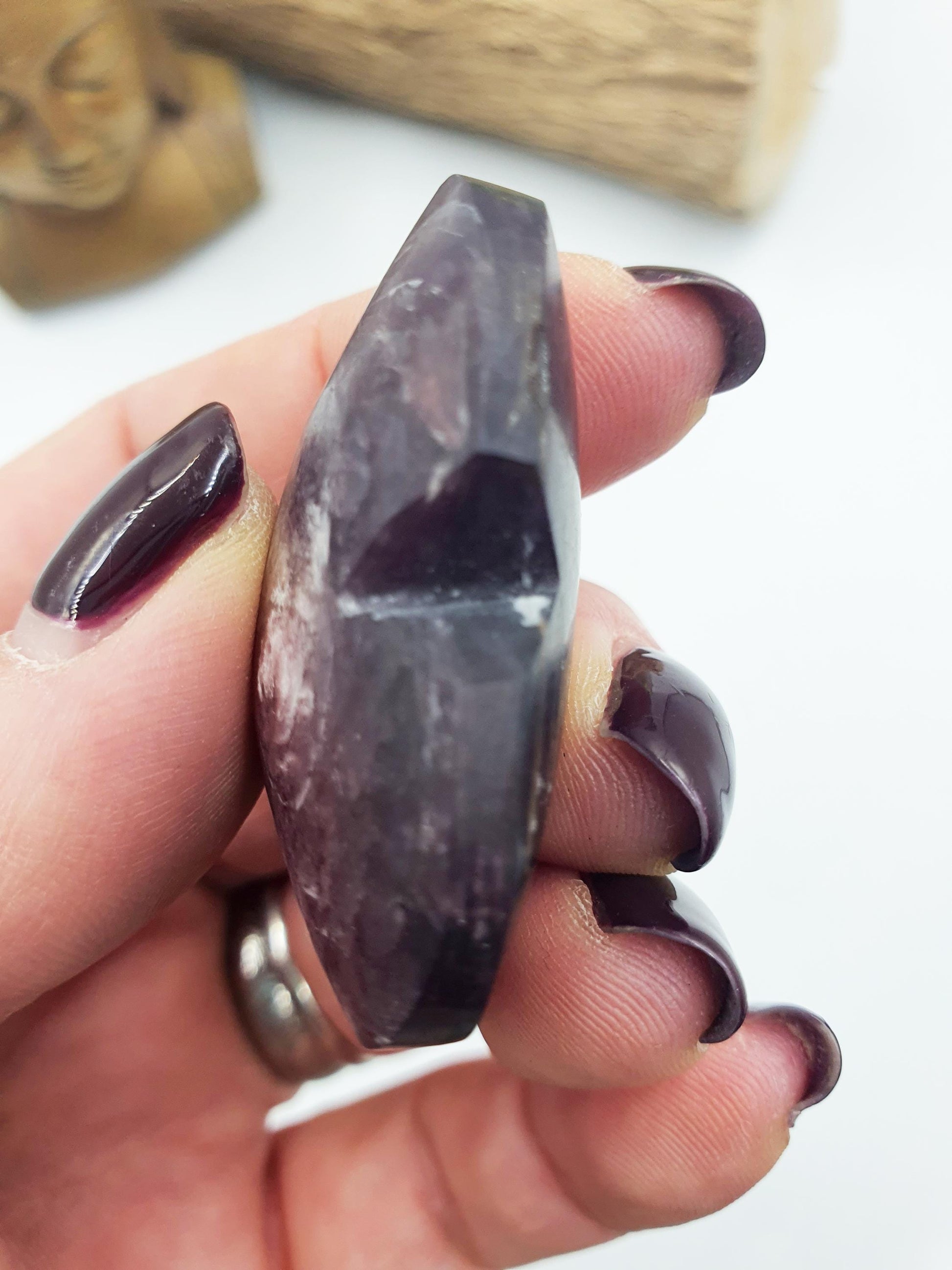 Little Purple Mica Puff Heart