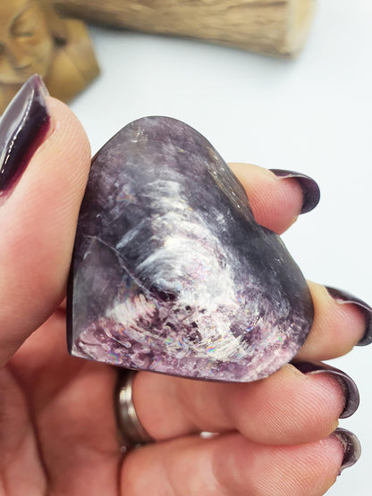 Little Purple Mica Puff Heart