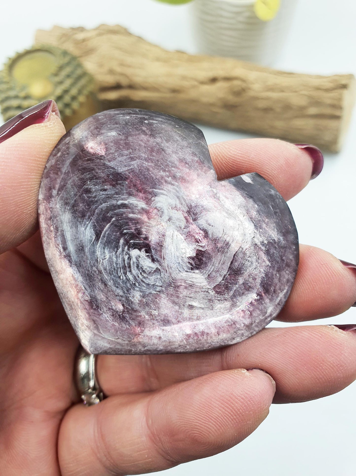 Flashy Purple Mica Puff Heart