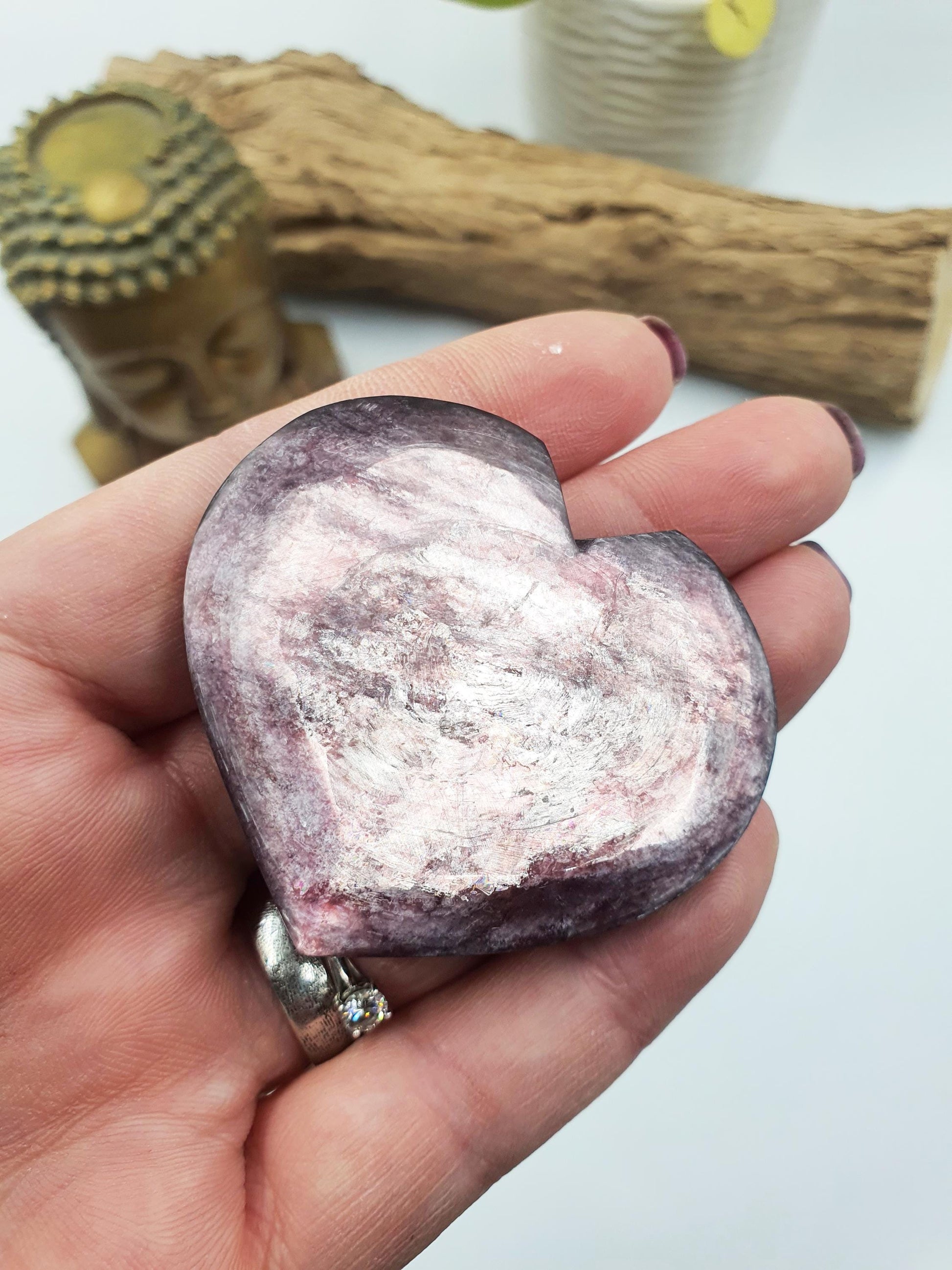 Flashy Purple Mica Puff Heart