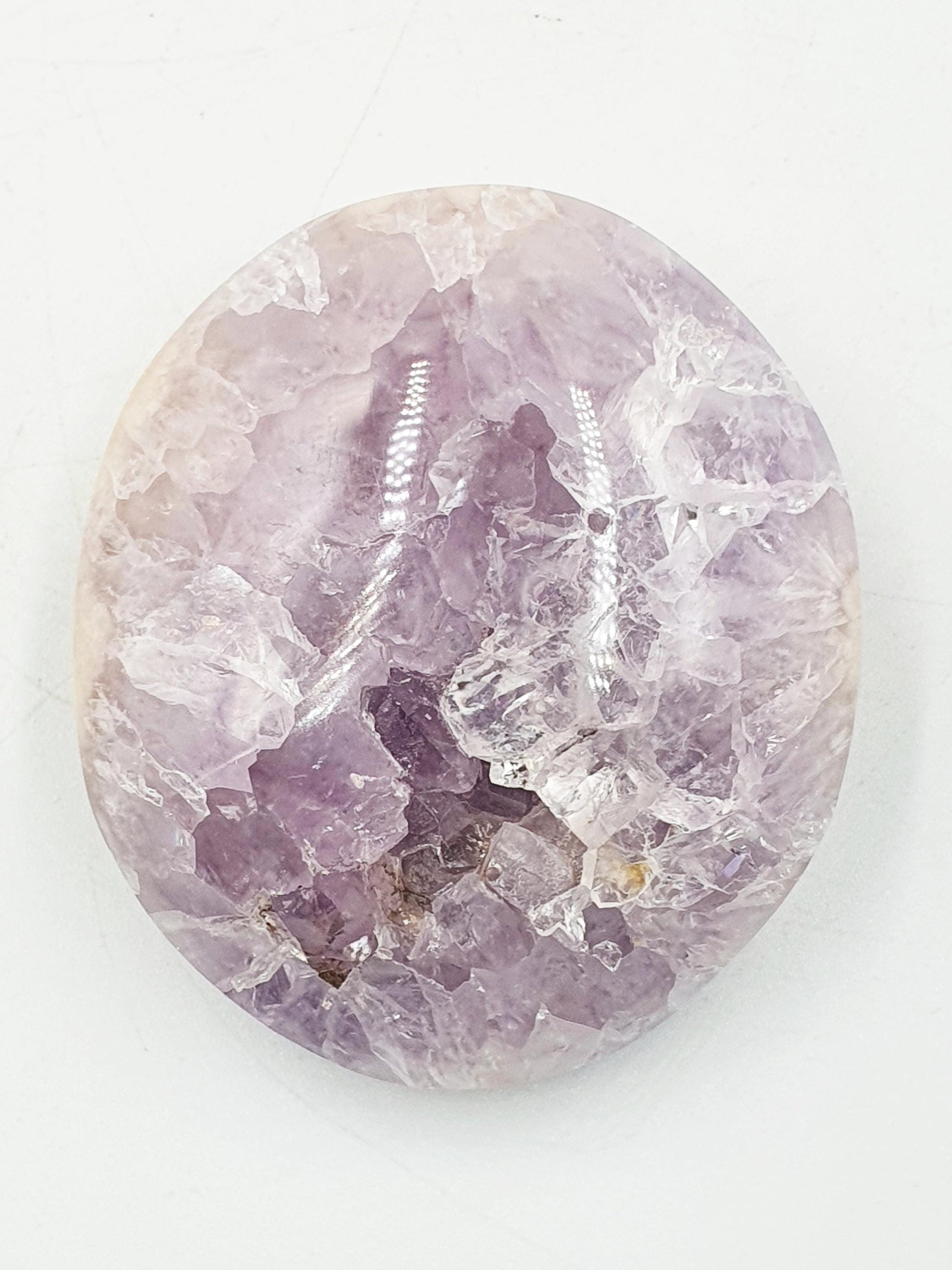 Rare High Grade Pink Amethyst druzy Palm with large teeth