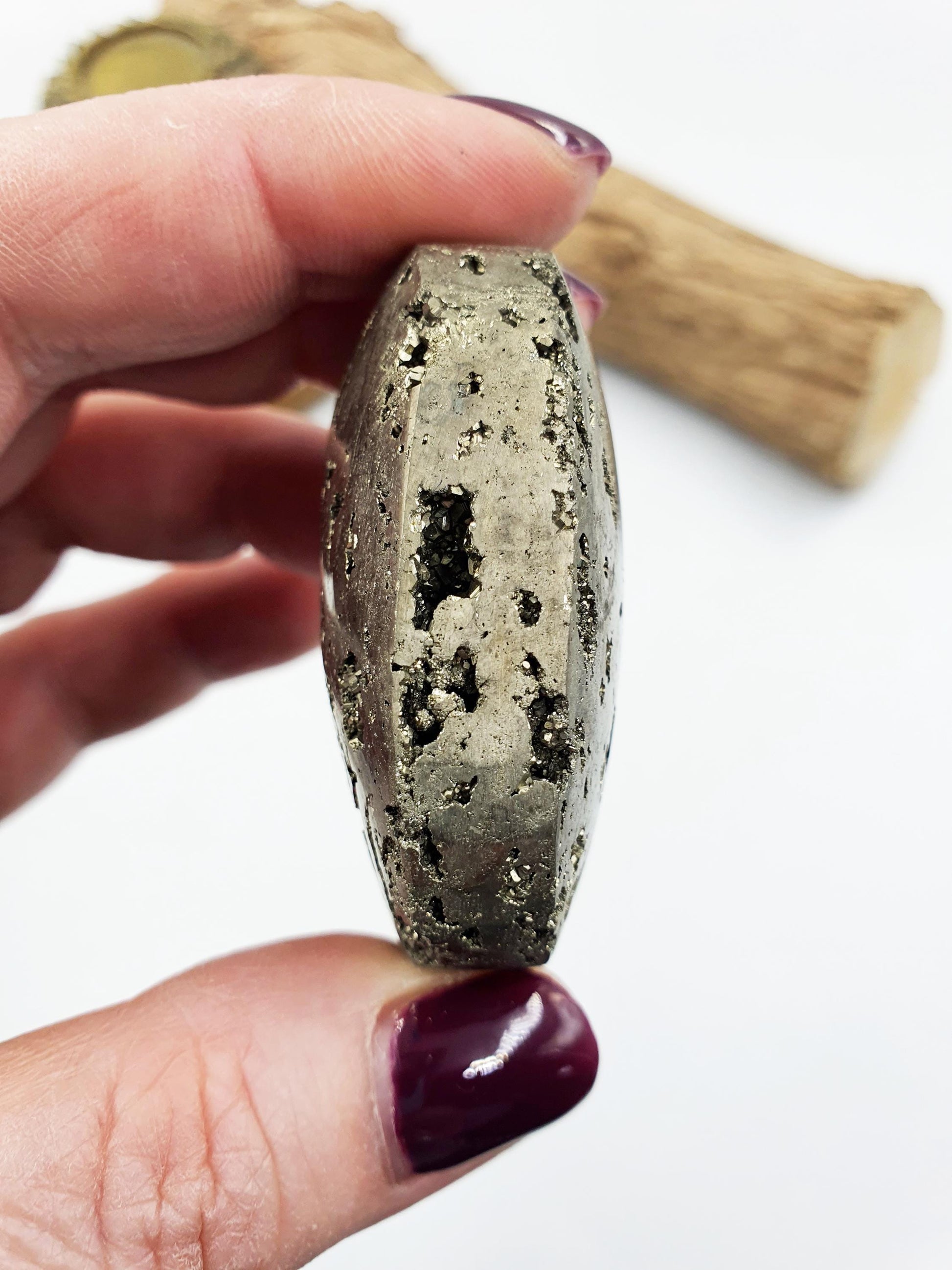 Drusy Pyrite Palm