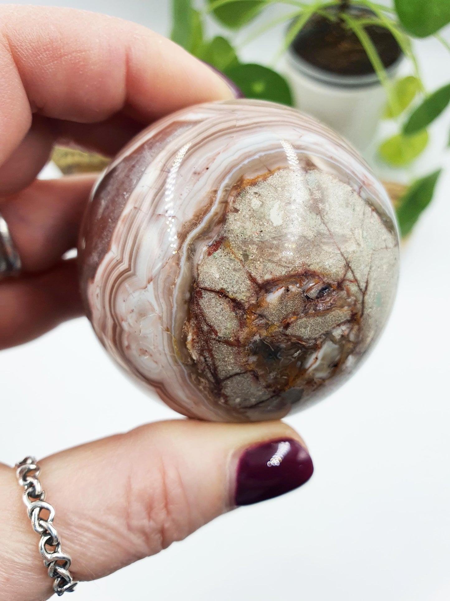 Amethyst Agate Sphere