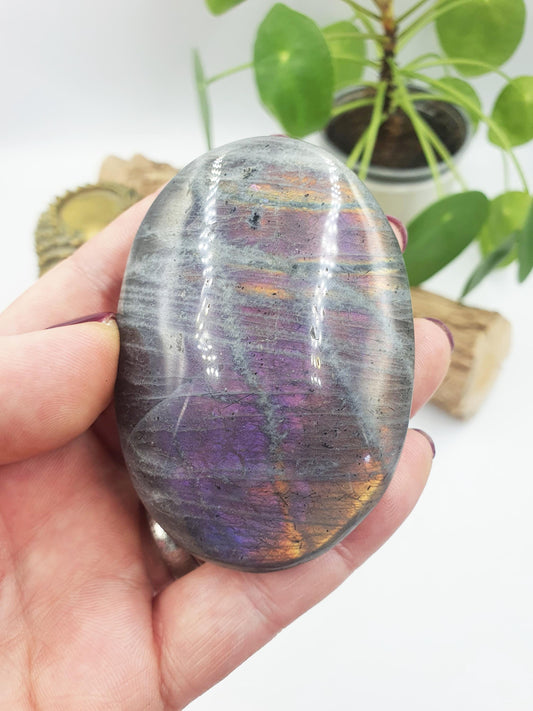 Large Pink and Purple Labradorite Palm