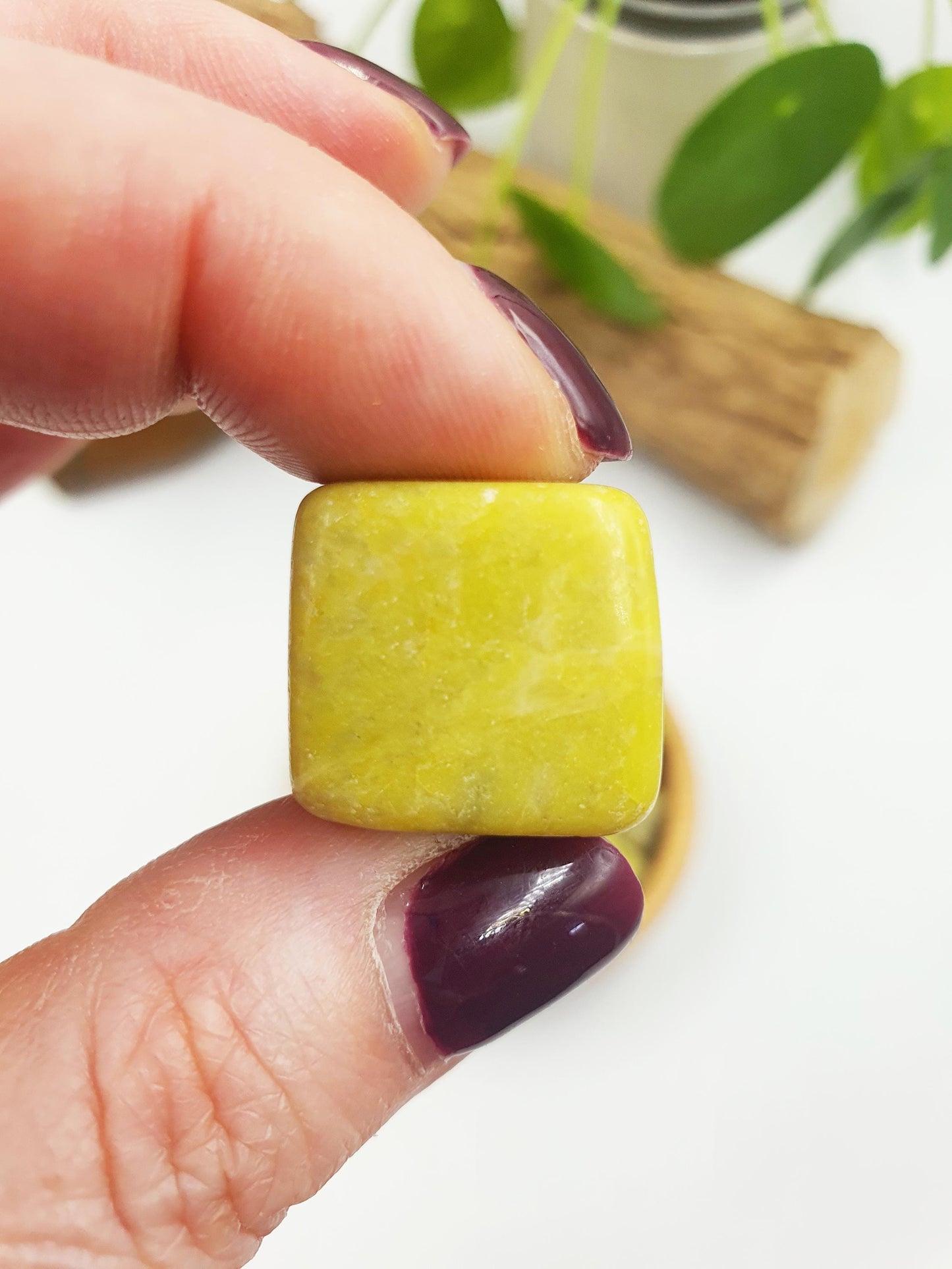 Yellow Apatite Crystal Cube