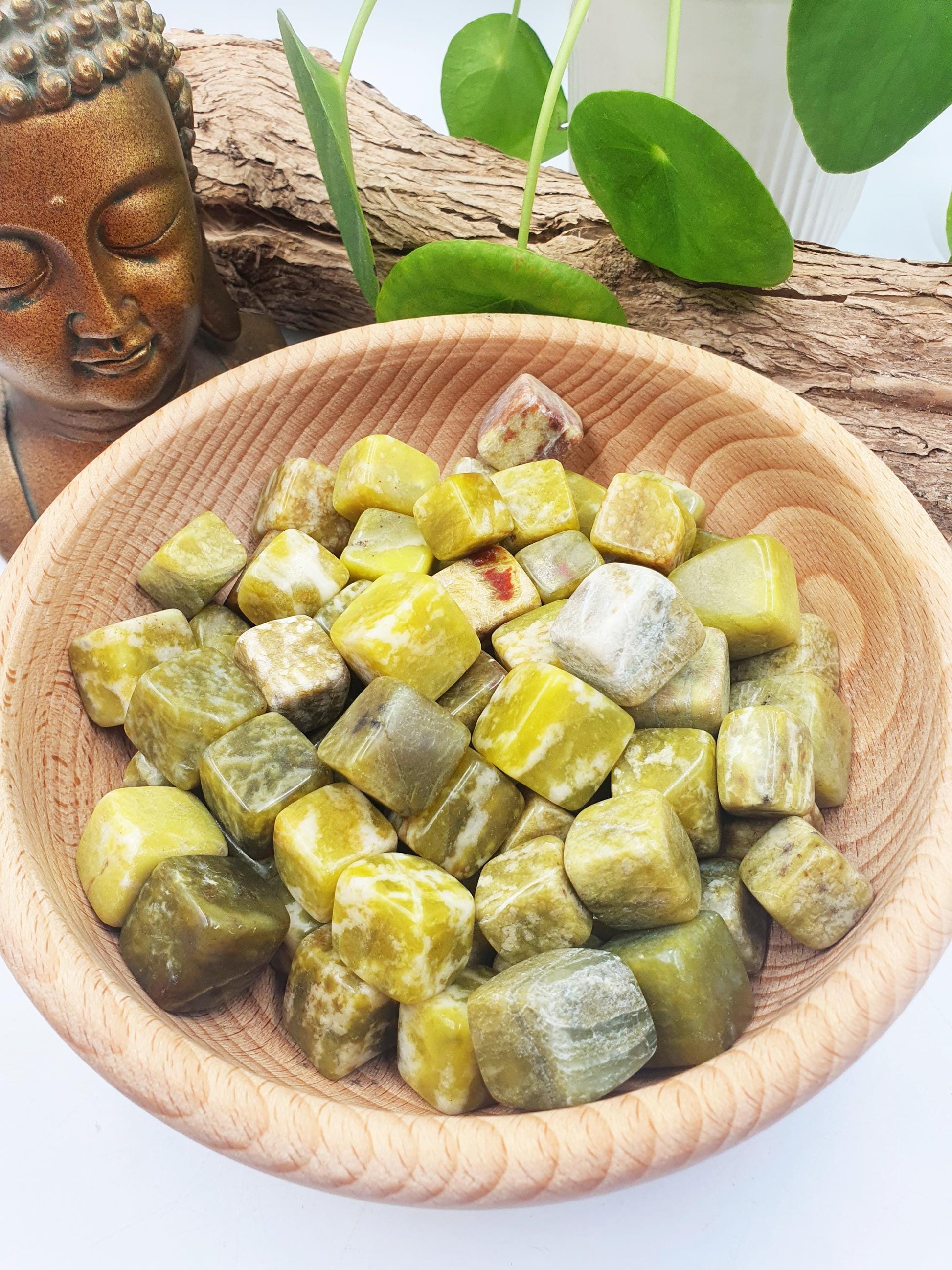 Yellow Apatite Crystal Cube