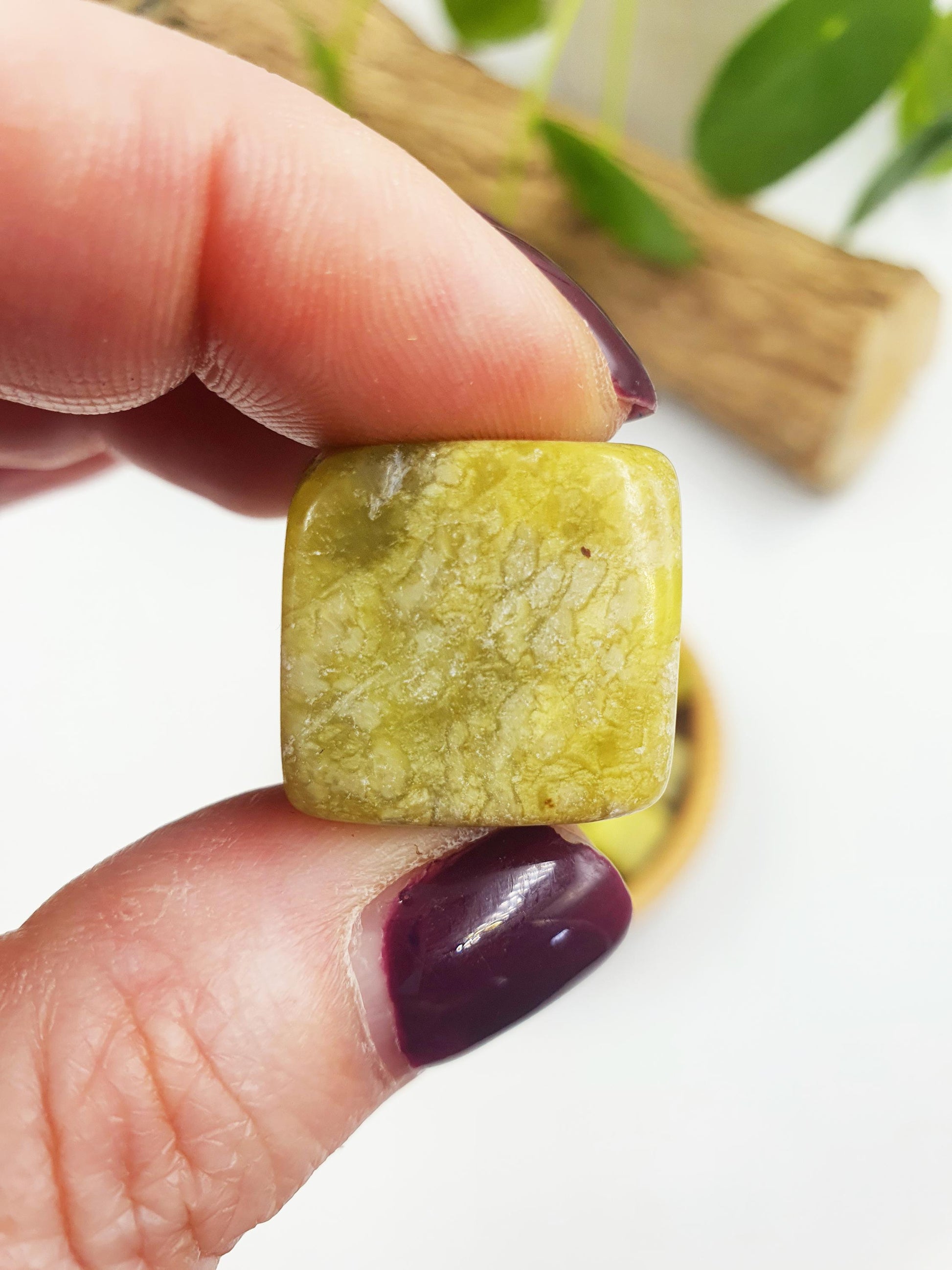Yellow Apatite Crystal Cube