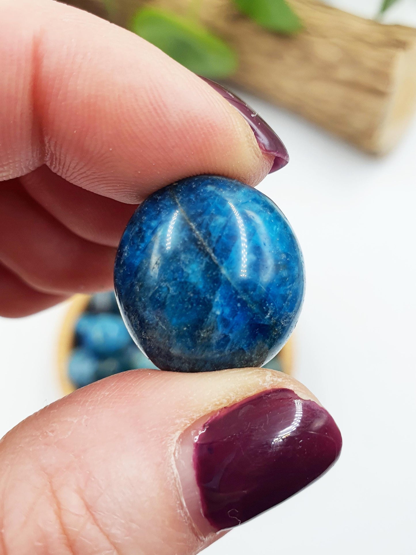 2x Blue Apatite Tumbles