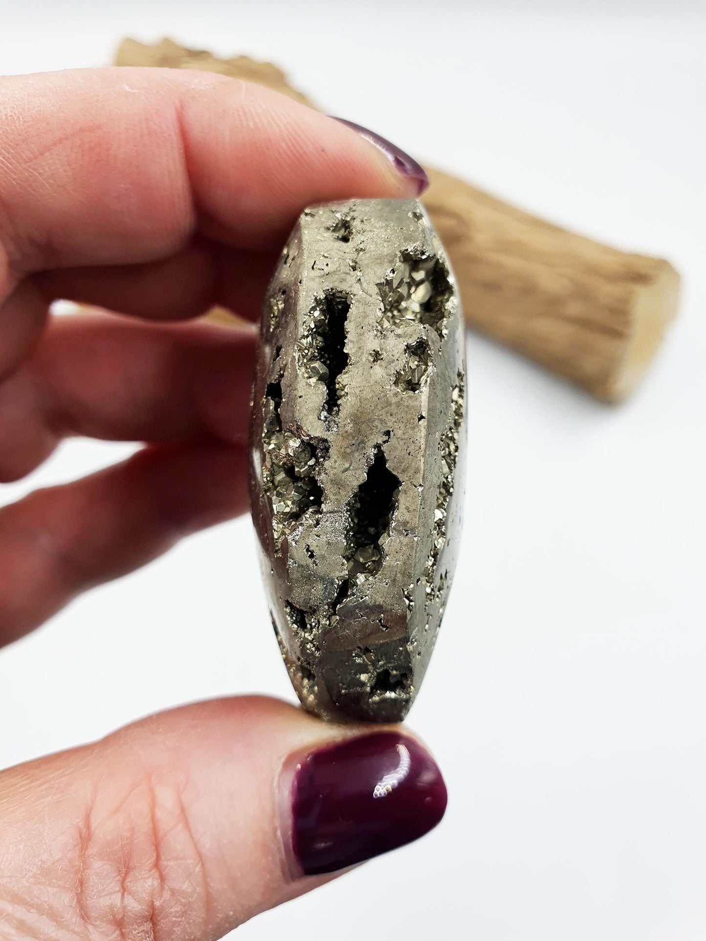 Drusy Pyrite Palm