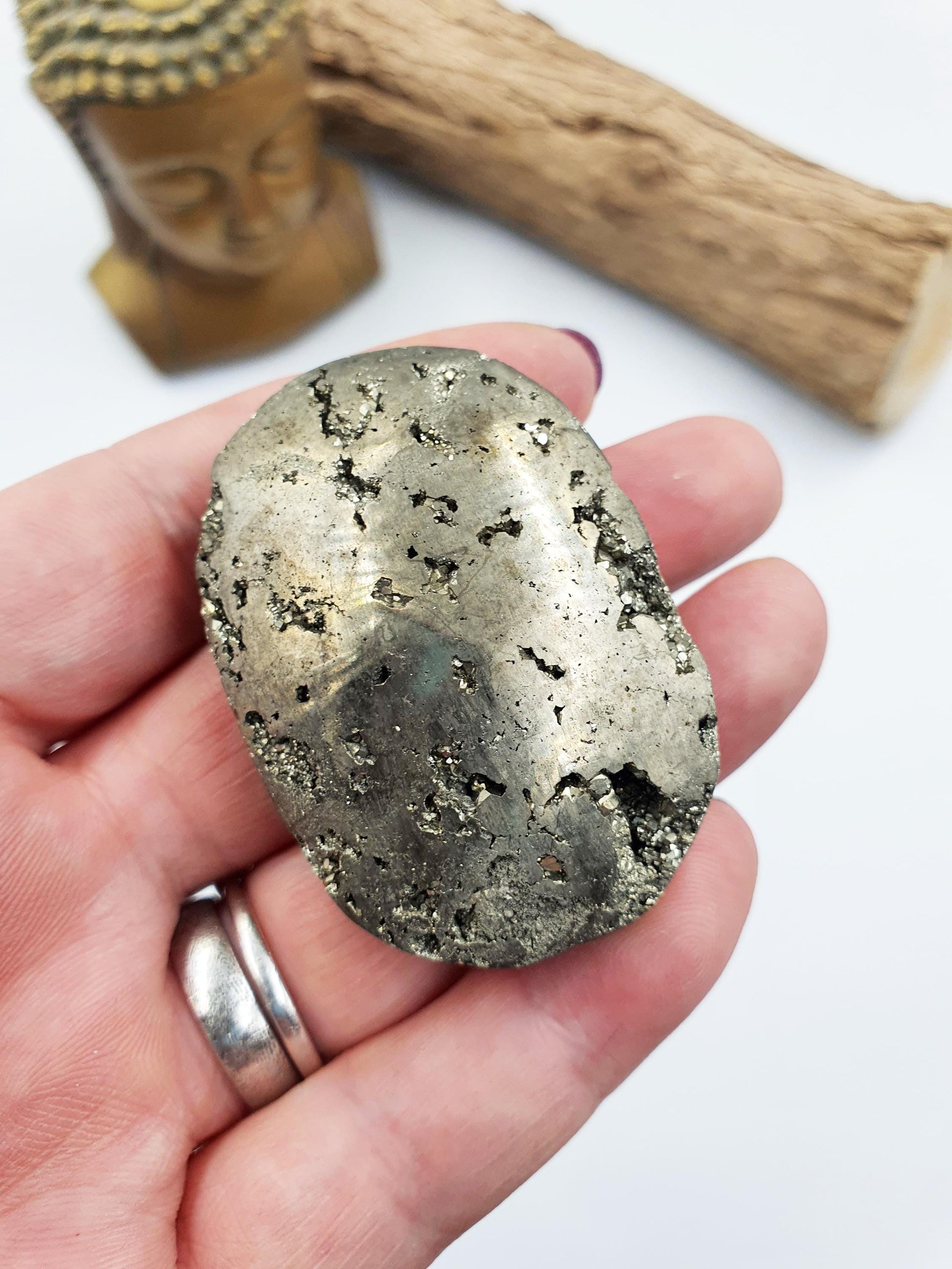 Drusy Pyrite Palm