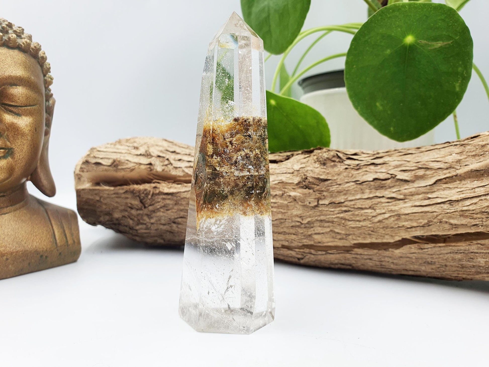 High Grade Garden Quartz Tower /Unique Lodolite Point