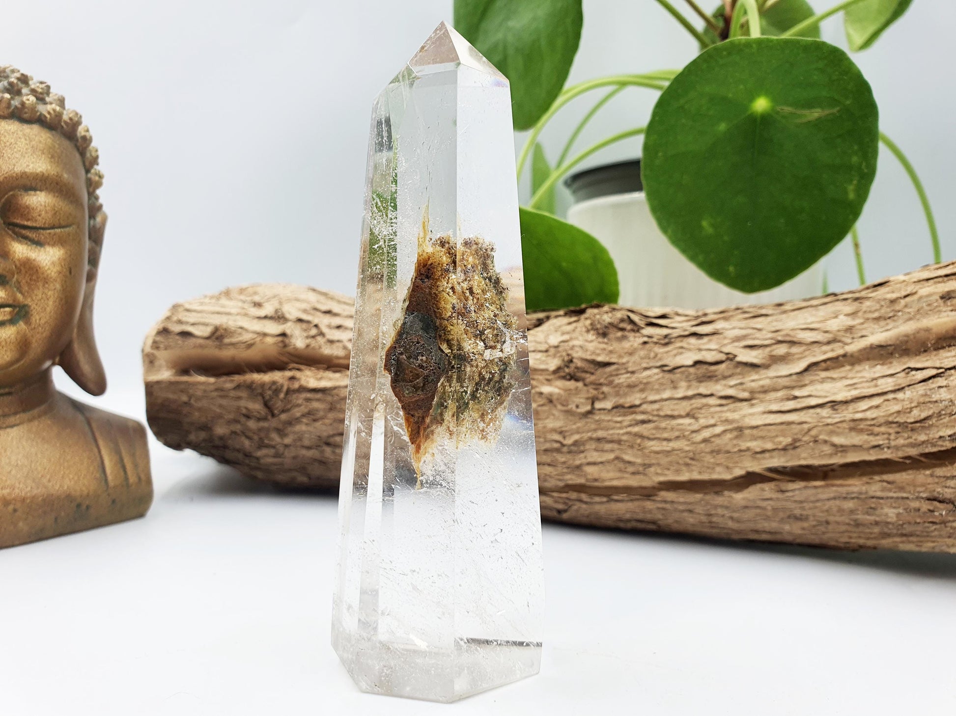 High Grade Garden Quartz Tower /Unique Lodolite Point