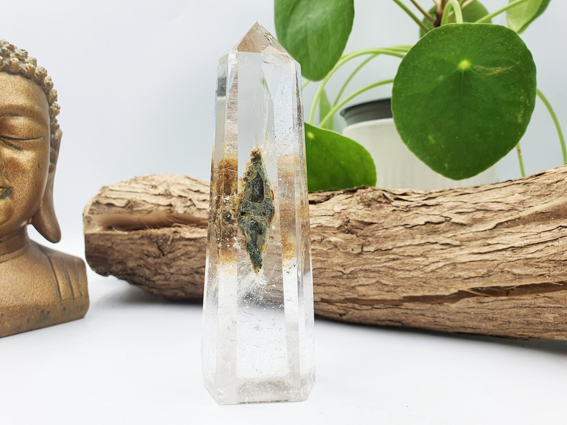 High Grade Garden Quartz Tower /Unique Lodolite Point
