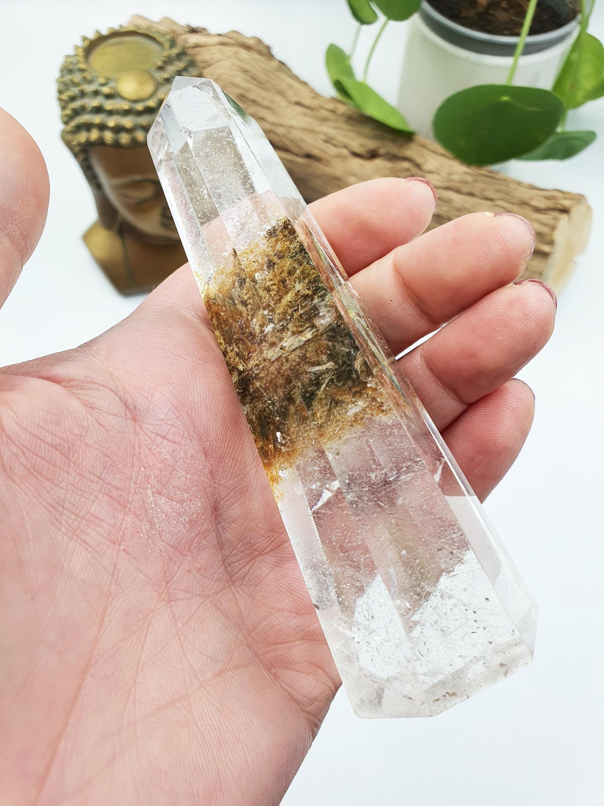 High Grade Garden Quartz Tower /Unique Lodolite Point