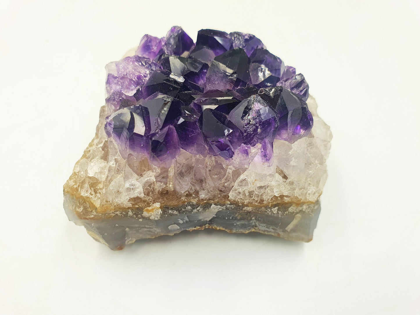 Stunning Amethyst Crystal Cluster / Raw Amethyst Specimen / Amethyst Base Cut / Rough Amethyst Cluster - 330g