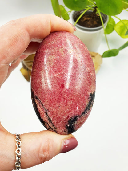 HUGE Rhodonite Palm Stone