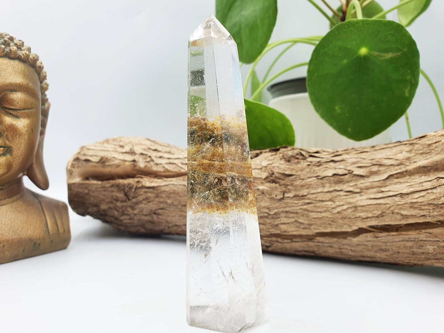 High Grade Garden Quartz Tower /Unique Lodolite Point