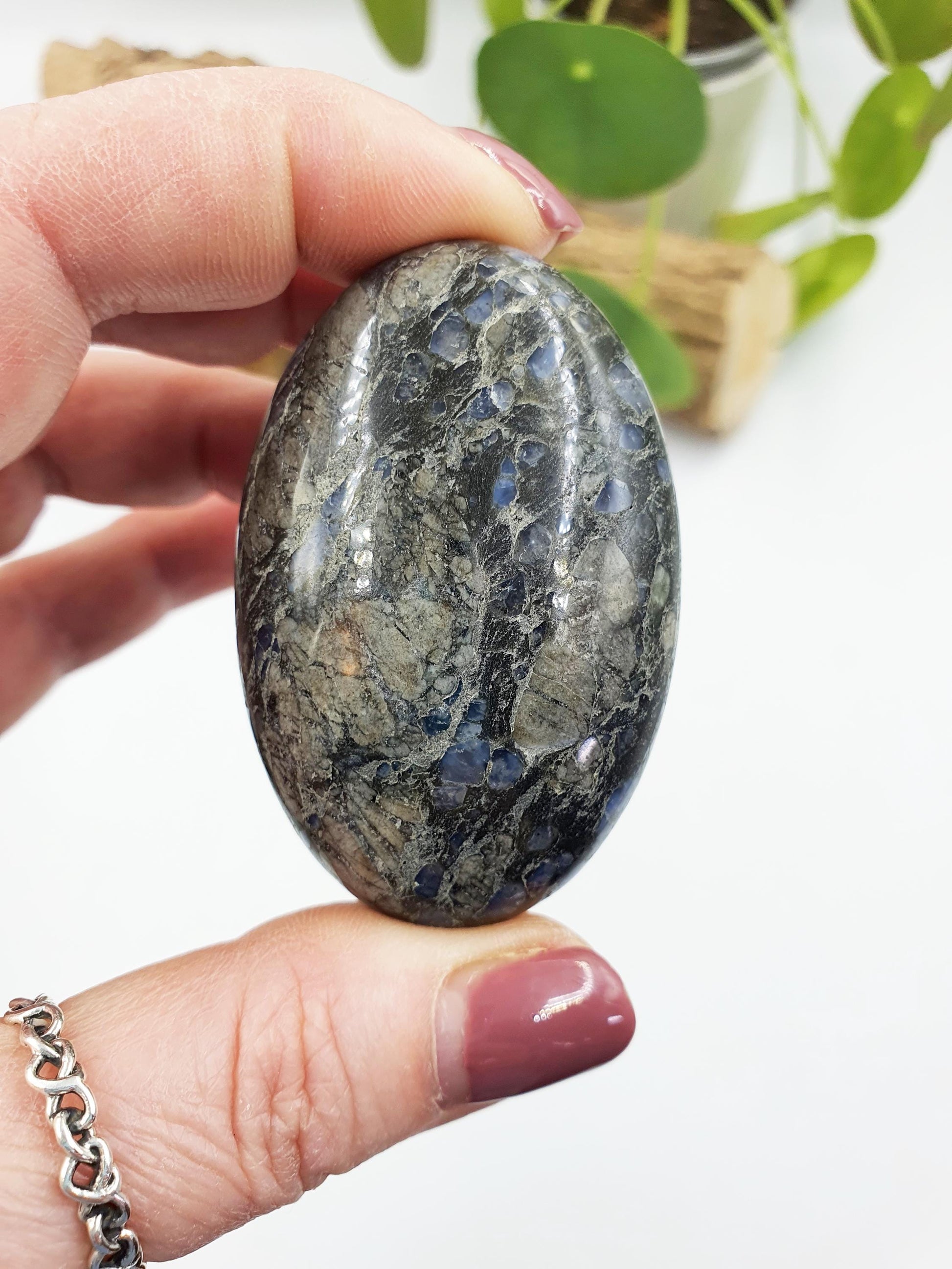 Que Sera (Llanite) Palm / Que Sera Palm Stone / Llanite Pocket Stone / Meditation Palm / Reiki Crystal Palm - 75g