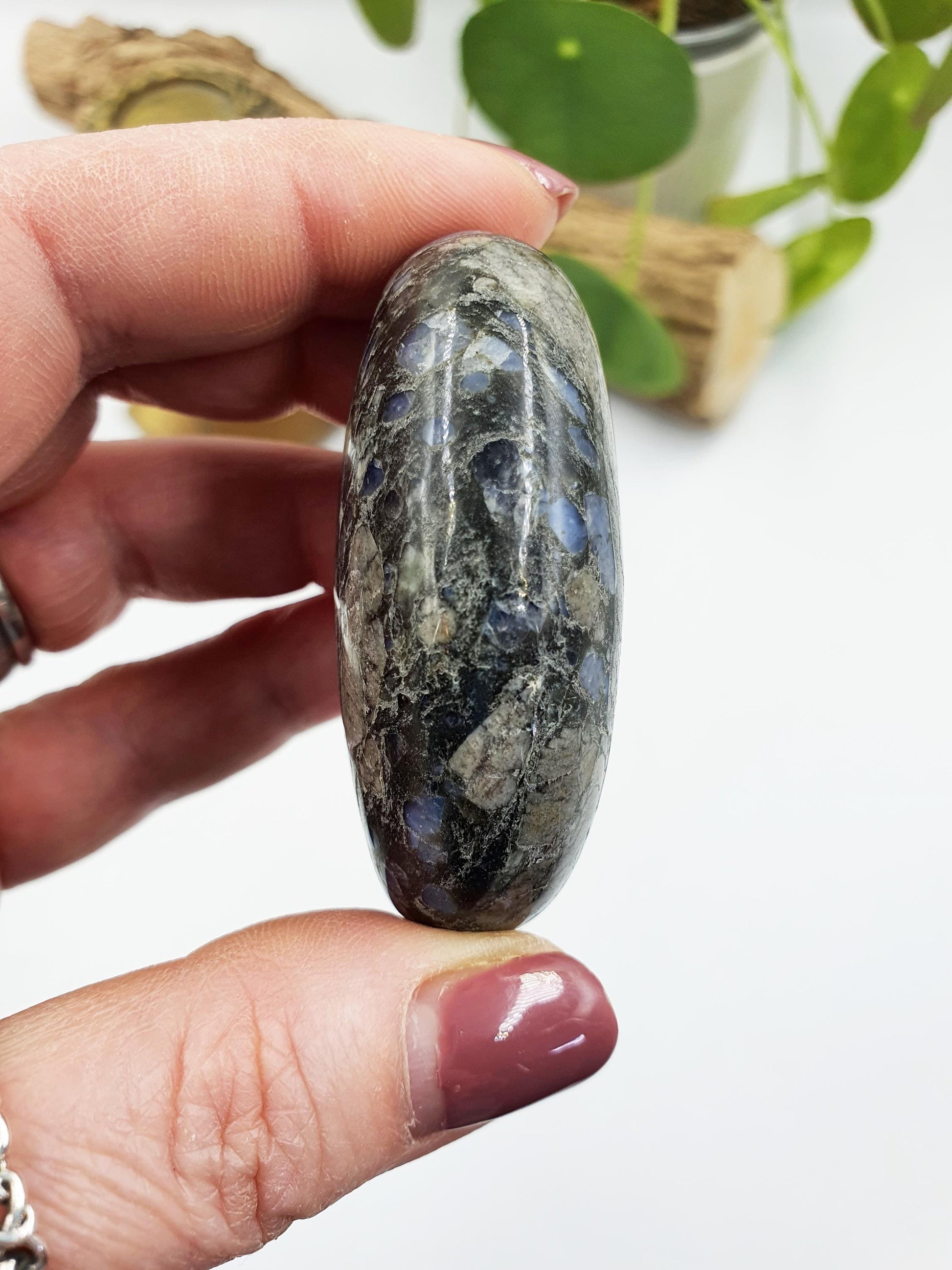 Que Sera (Llanite) Palm / Que Sera Palm Stone / Llanite Pocket Stone / Meditation Palm / Reiki Crystal Palm - 75g