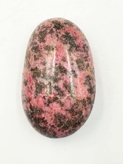 Large Beautiful Rhodonite Palm Stone / Rhodonite Palm / Reiki Crystal Palm / Meditation Palm - 200g