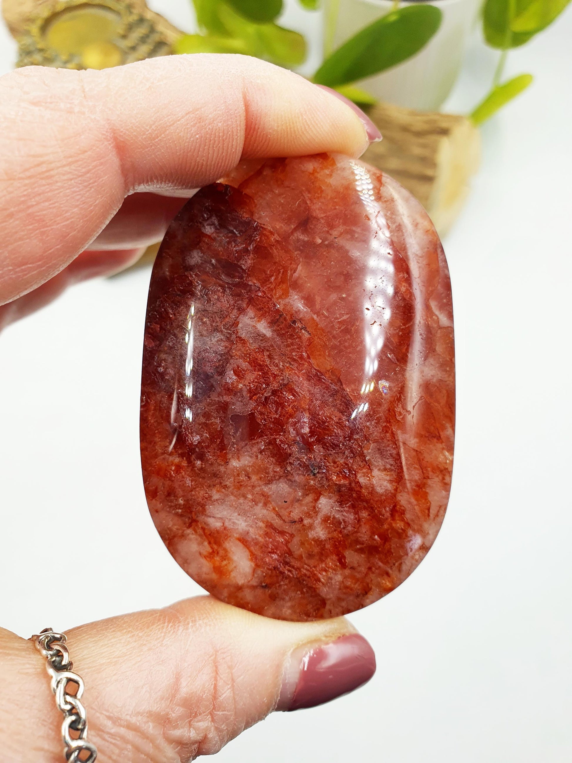 Large Fire Quartz Palm