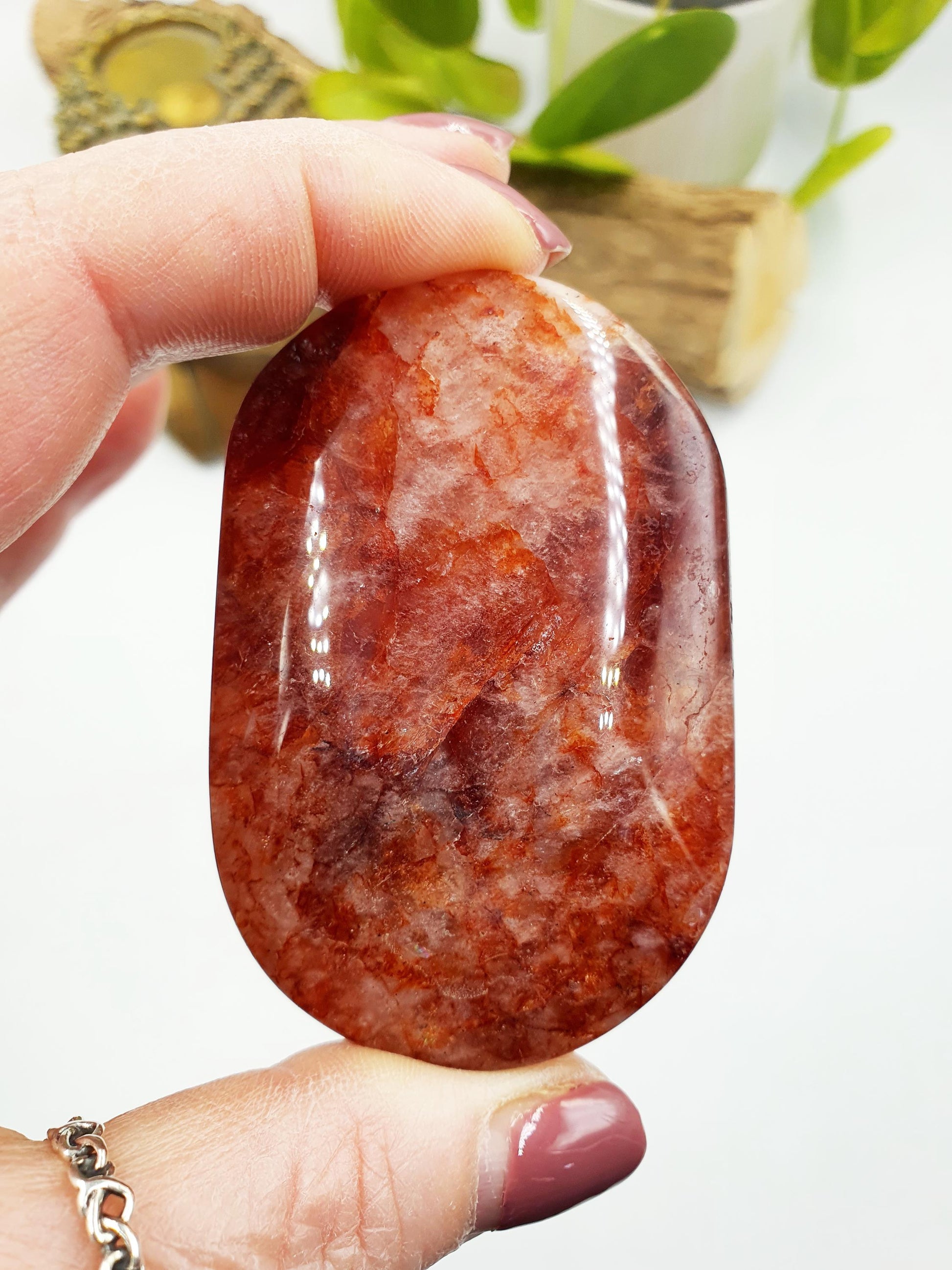 Large Fire Quartz Palm