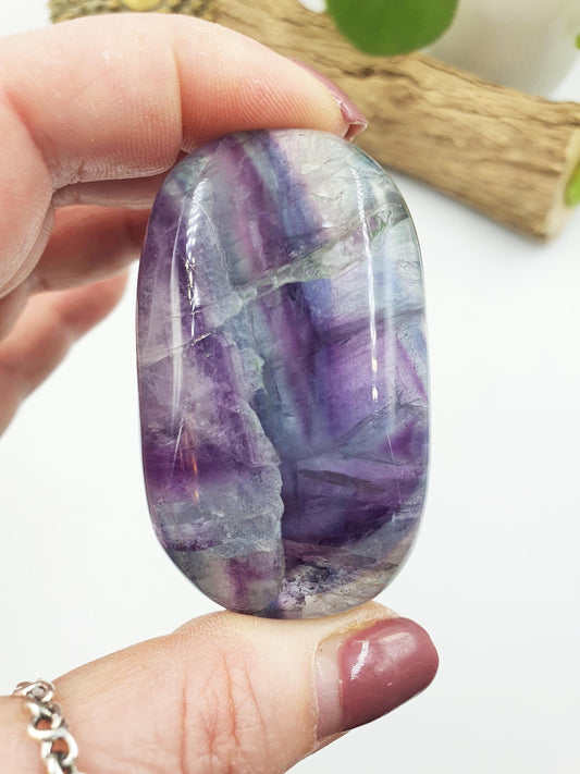 Flashy Fluorite Palm with rainbows