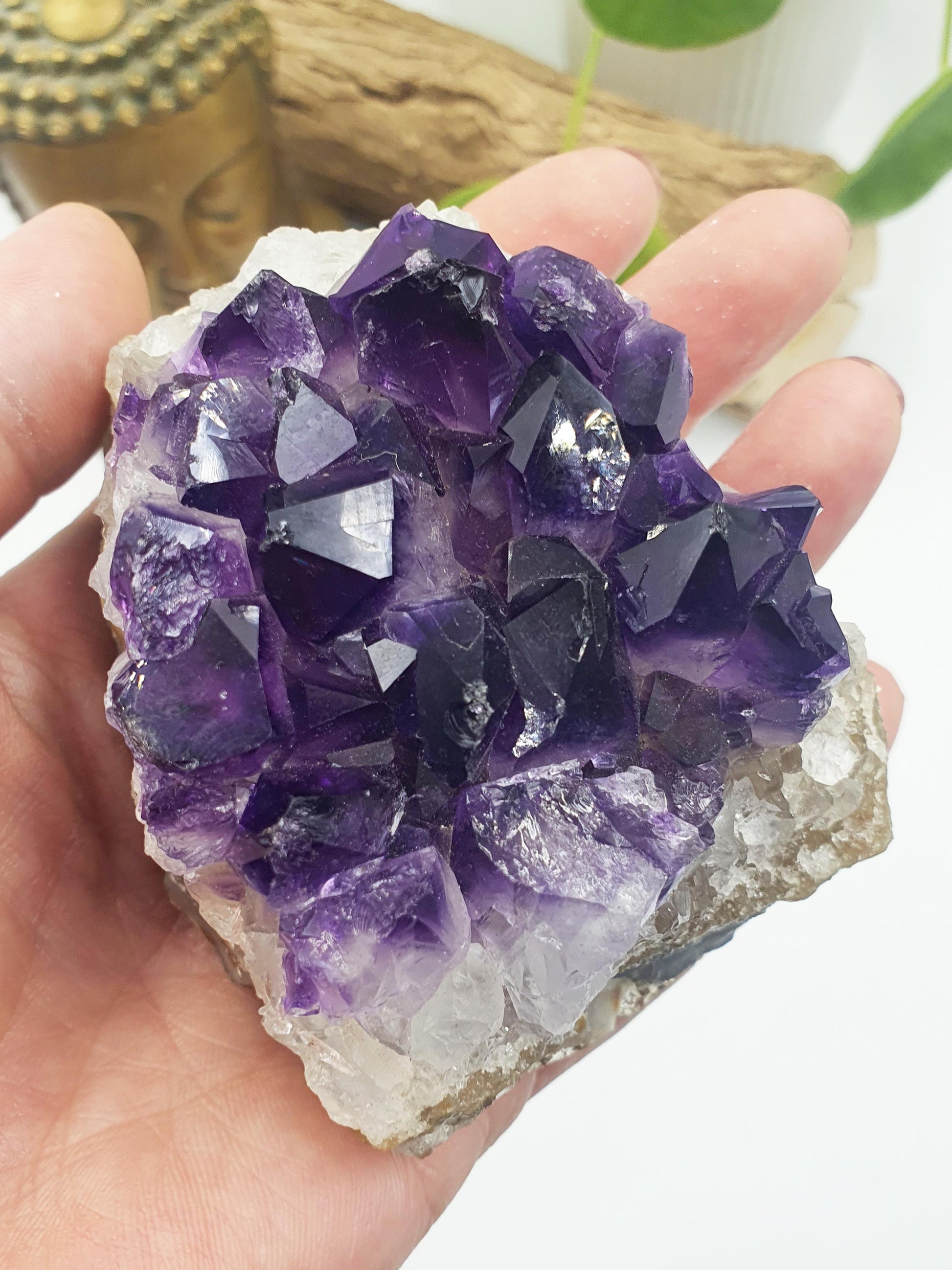 Stunning Amethyst Crystal Cluster / Raw Amethyst Specimen / Amethyst Base Cut / Rough Amethyst Cluster - 330g
