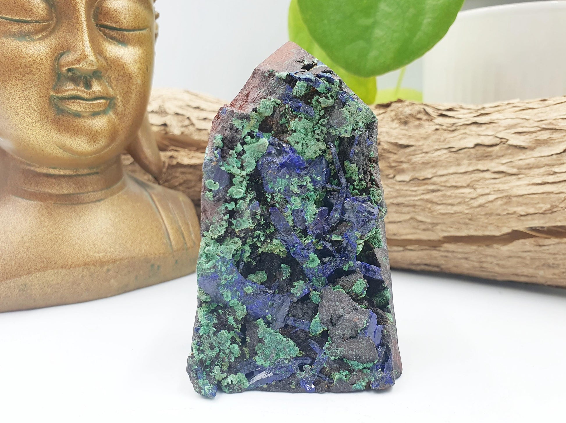 Large Sparkly Raw Azurite Tower