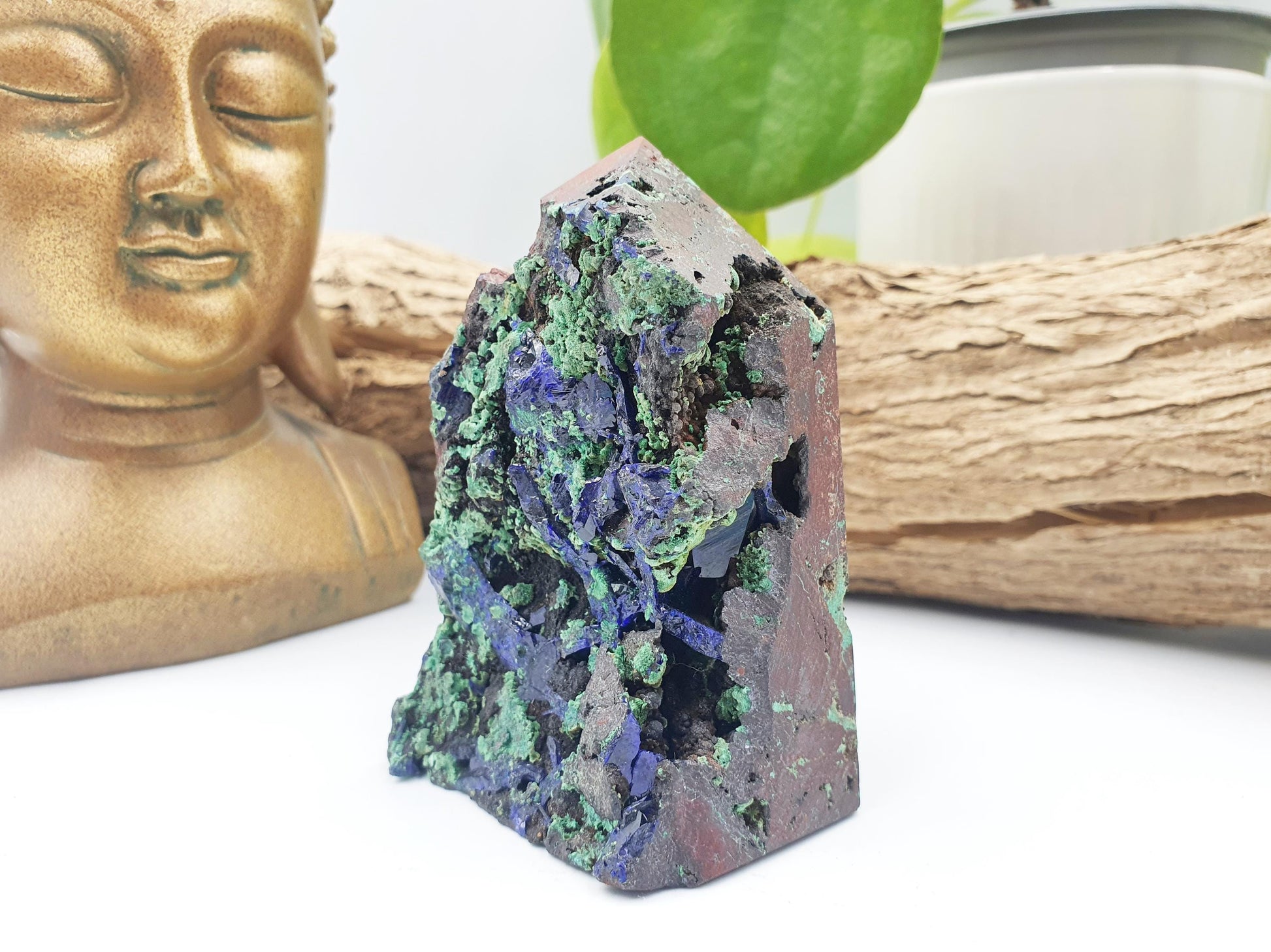 Large Sparkly Raw Azurite Tower