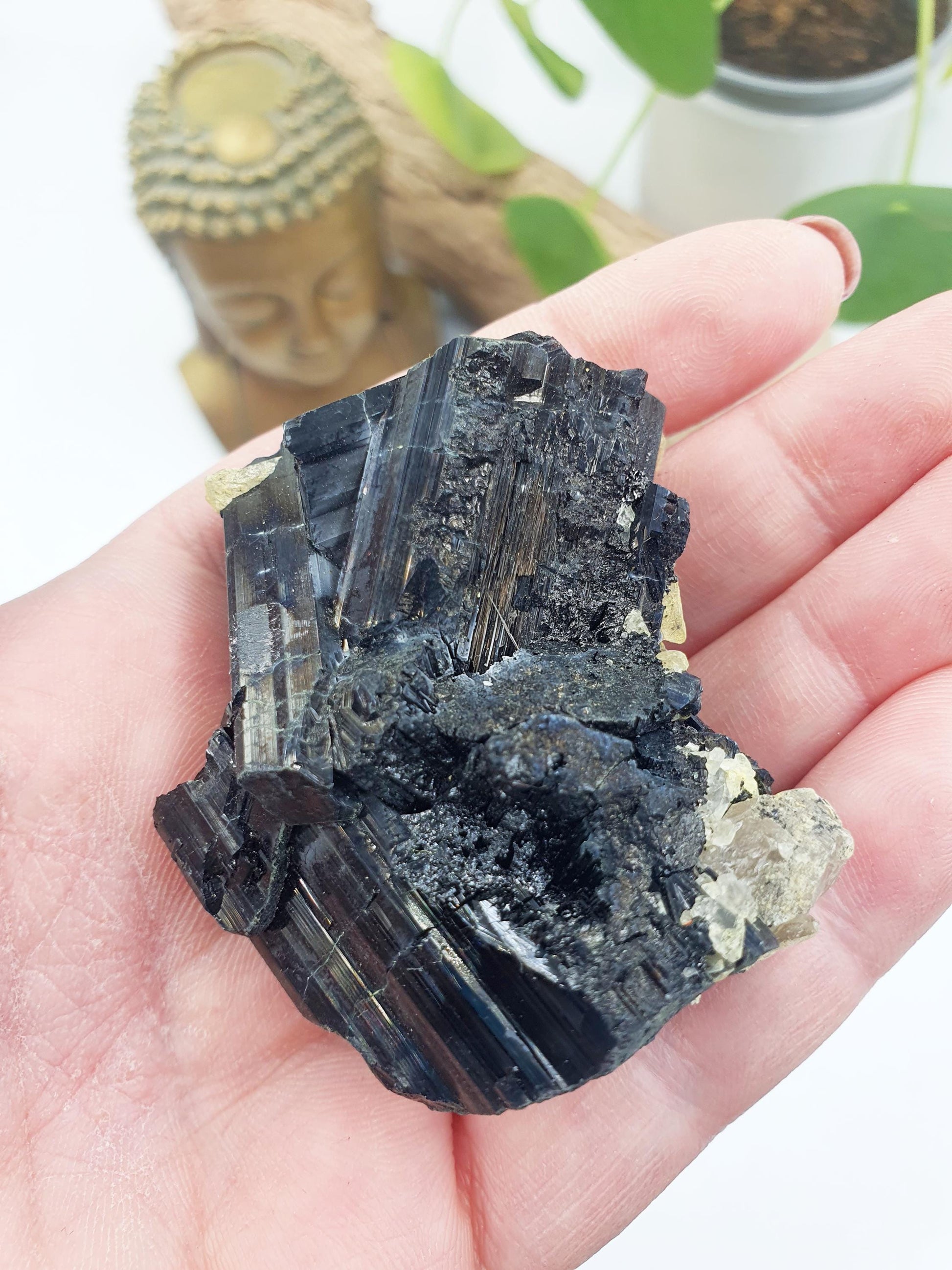 Zambian Black Tourmaline Specimen / Rare Tourmaline Specimen / Raw Tourmaline Specimen / Rare Raw Crystal / Raw Specimen - 92g