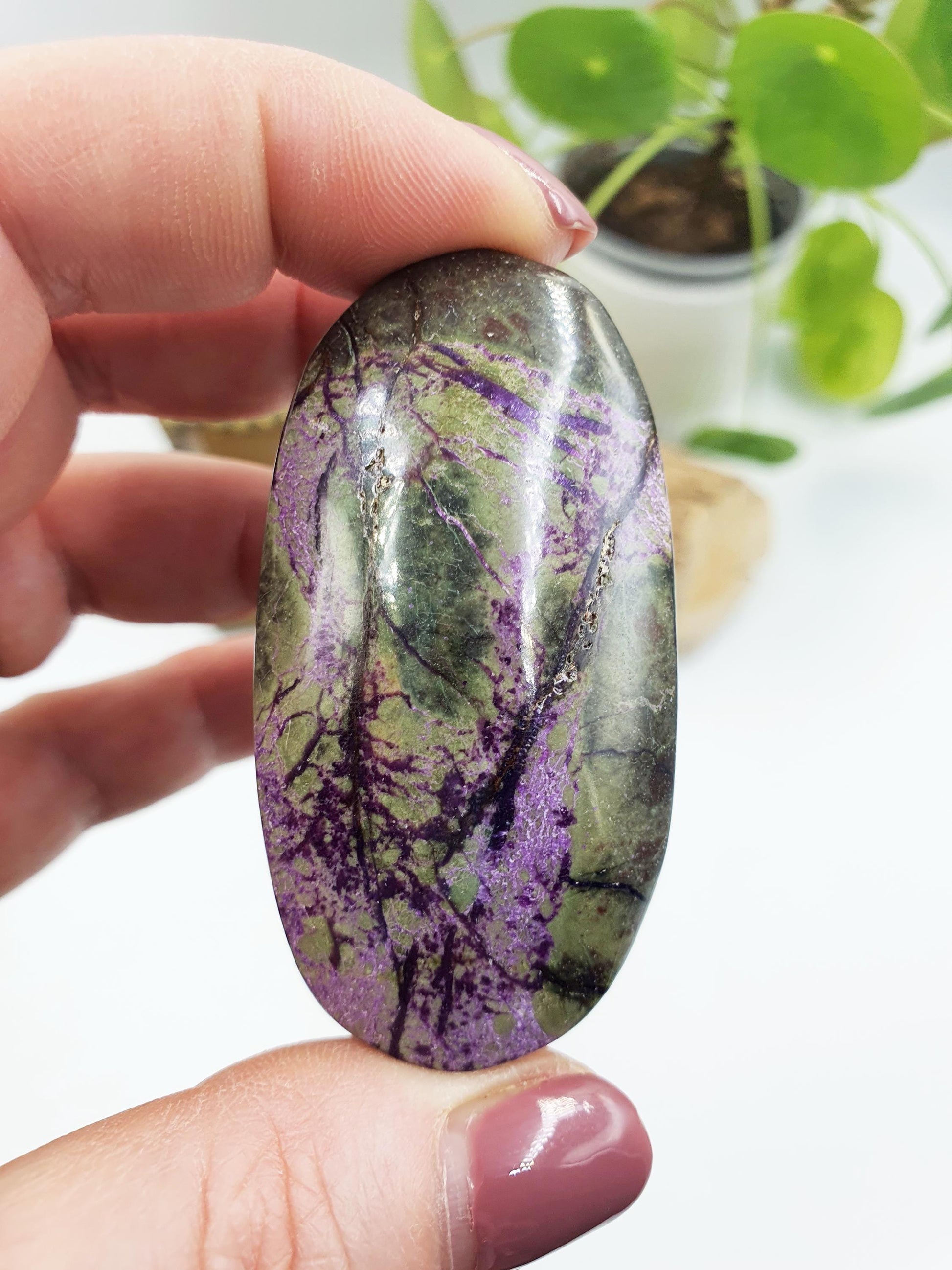 Beautiful Atlantasite Palm / Atlantasite Palm Stone / Collectors Crystal Palm / Reiki Crystal Palm / Meditation Stone - 45g