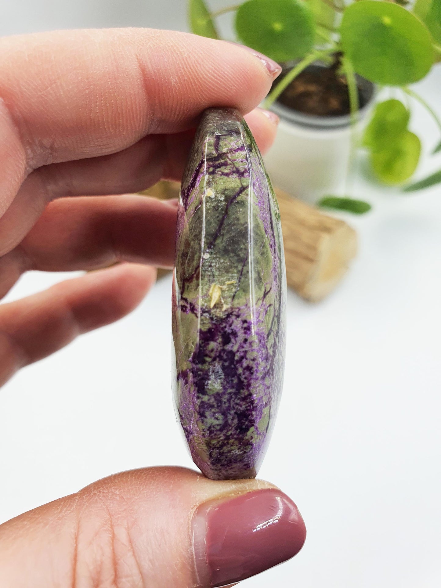 Beautiful Atlantasite Palm / Atlantasite Palm Stone / Collectors Crystal Palm / Reiki Crystal Palm / Meditation Stone - 45g