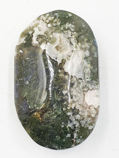 Drusy Moss Agate Palm