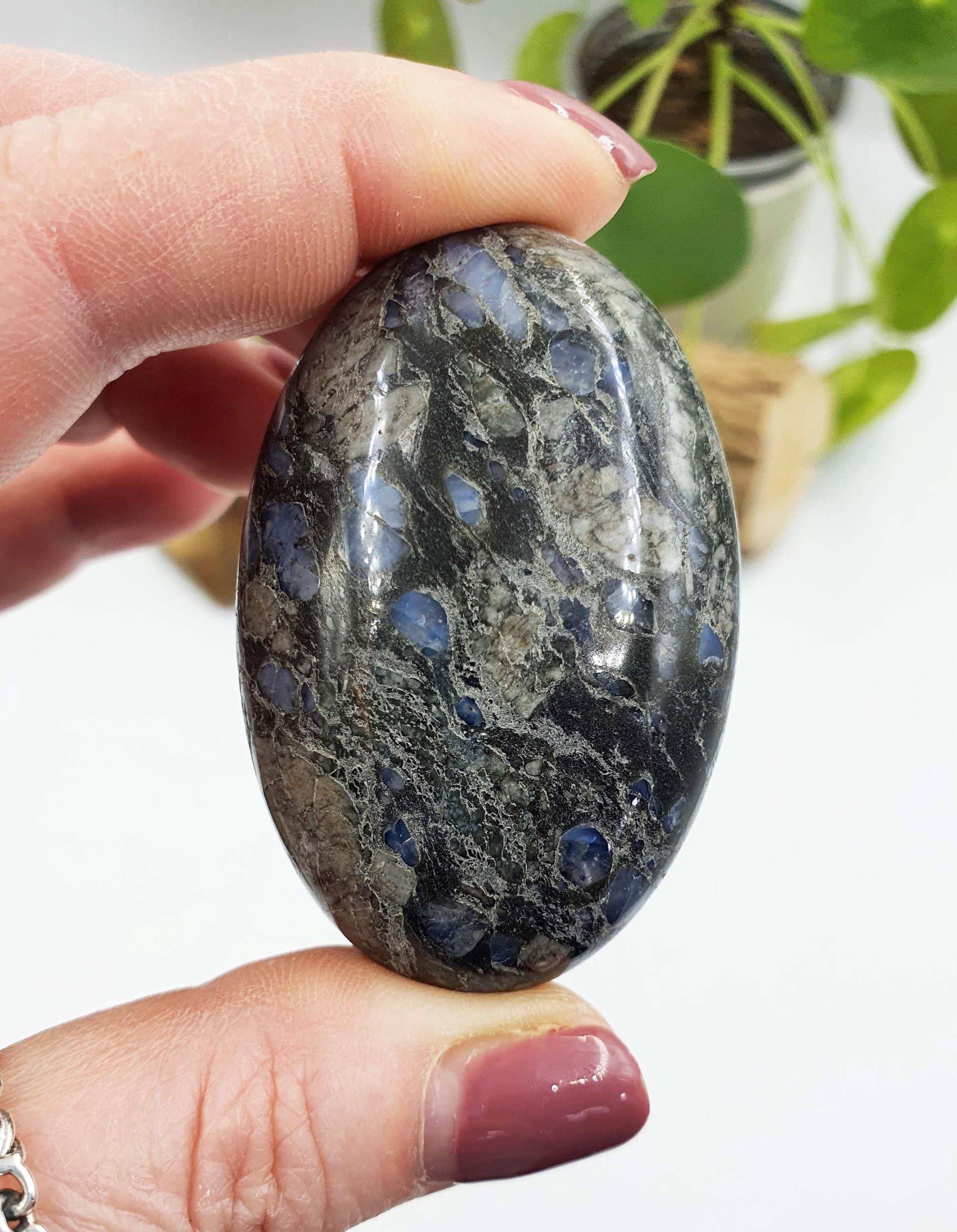 Que Sera (Llanite) Palm / Que Sera Palm Stone / Llanite Pocket Stone / Meditation Palm / Reiki Crystal Palm - 75g
