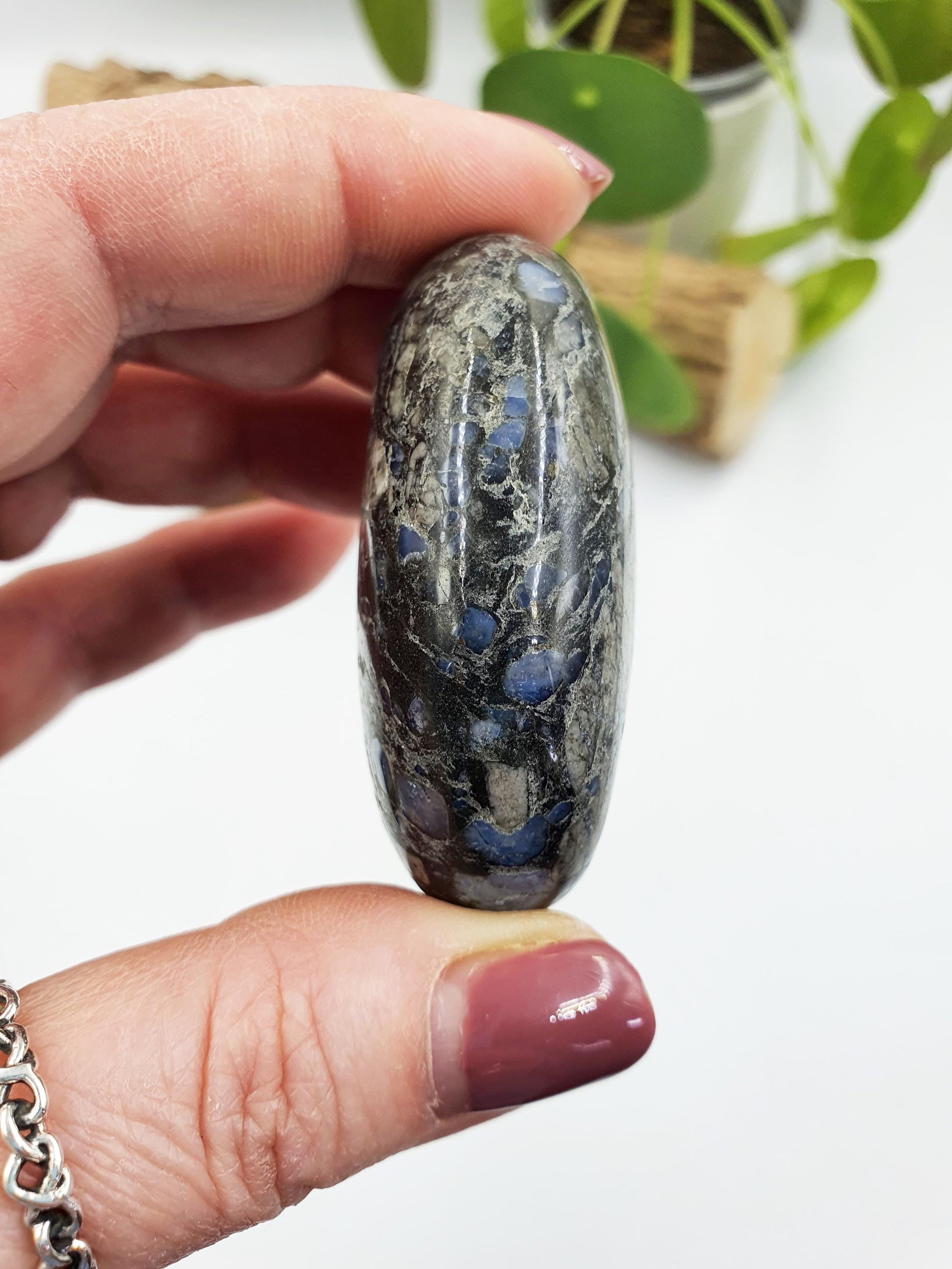 Que Sera (Llanite) Palm / Que Sera Palm Stone / Llanite Pocket Stone / Meditation Palm / Reiki Crystal Palm - 75g