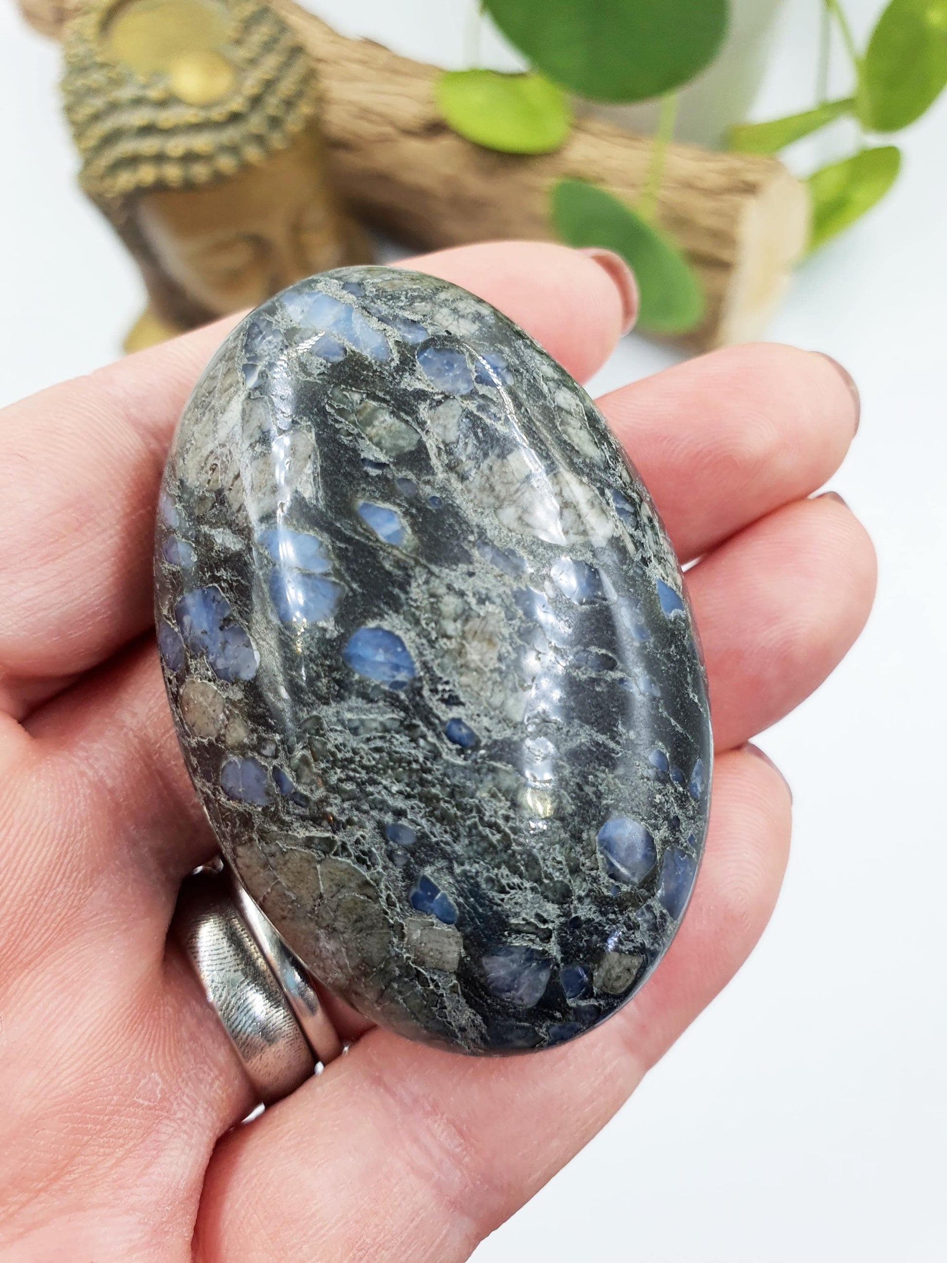 Que Sera (Llanite) Palm / Que Sera Palm Stone / Llanite Pocket Stone / Meditation Palm / Reiki Crystal Palm - 75g