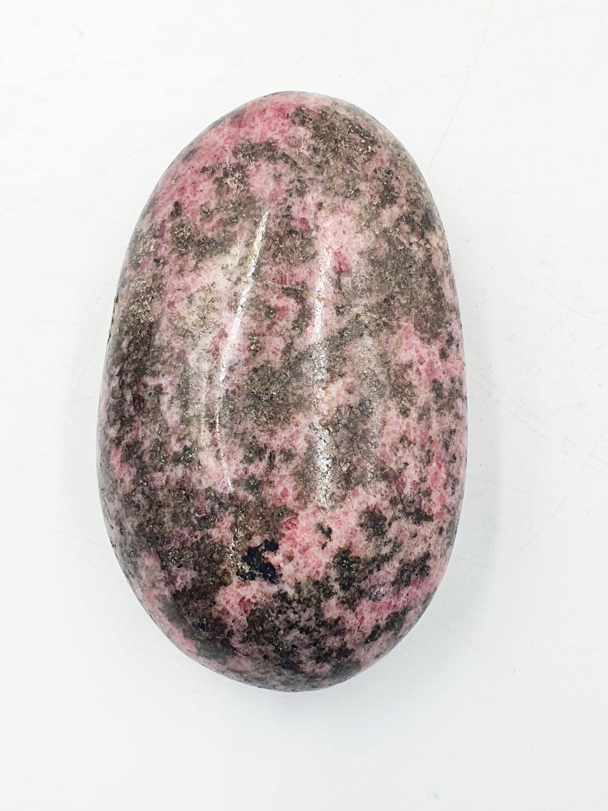 Large Beautiful Rhodonite Palm Stone / Rhodonite Palm / Reiki Crystal Palm / Meditation Palm - 200g
