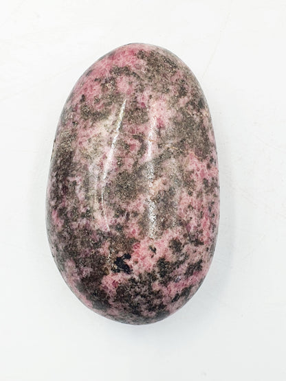 Large Beautiful Rhodonite Palm Stone / Rhodonite Palm / Reiki Crystal Palm / Meditation Palm - 200g