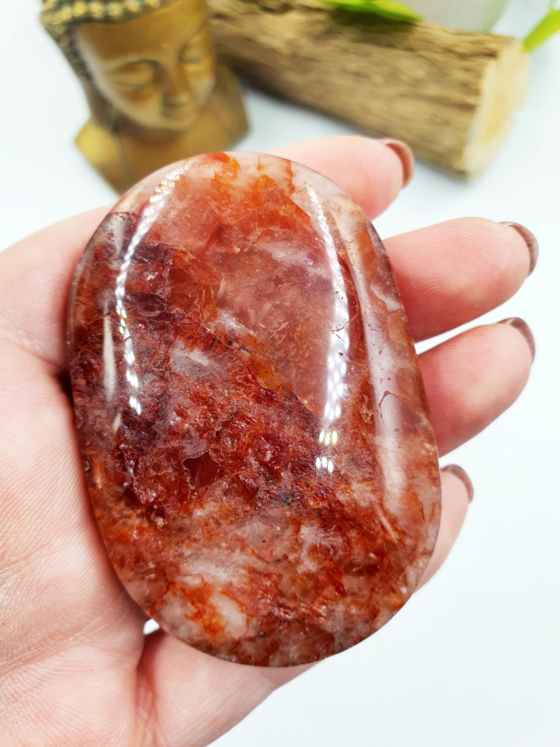 Large Fire Quartz Palm