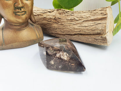 Amazing Large Smoky Quartz Freeform with inclusions and rainbow flashes