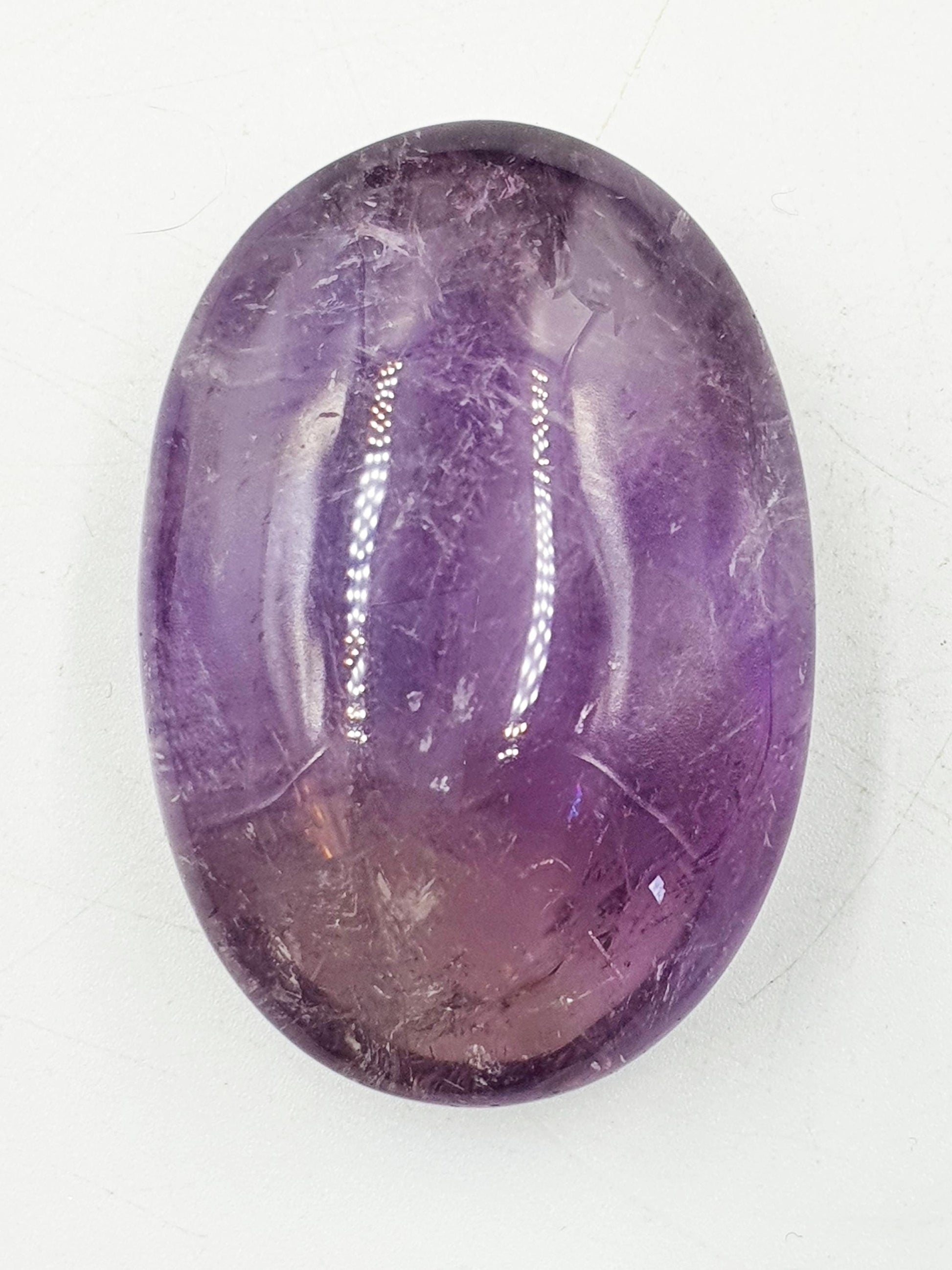 Sparkly Light Amethyst Palm with rainbow flashes