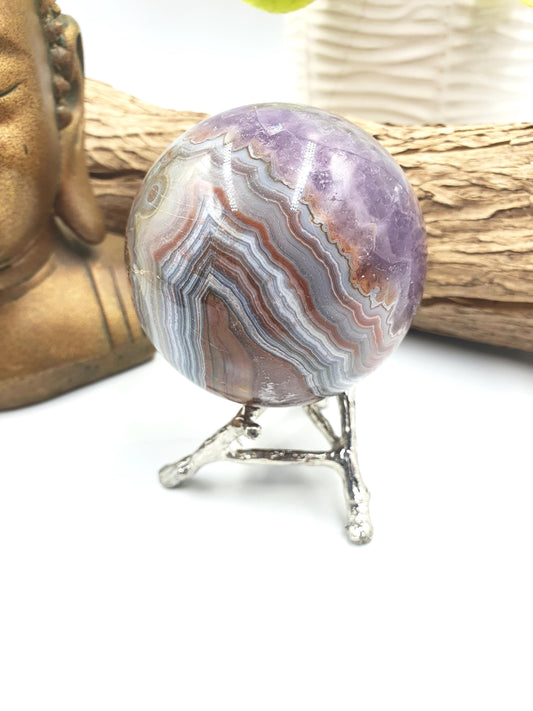 Amethyst Agate Sphere