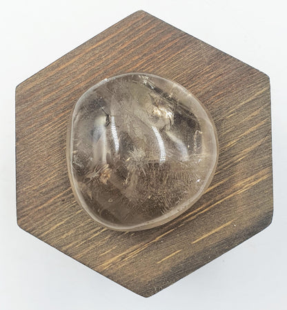 Light Smoky Quartz Palm with rainbow
