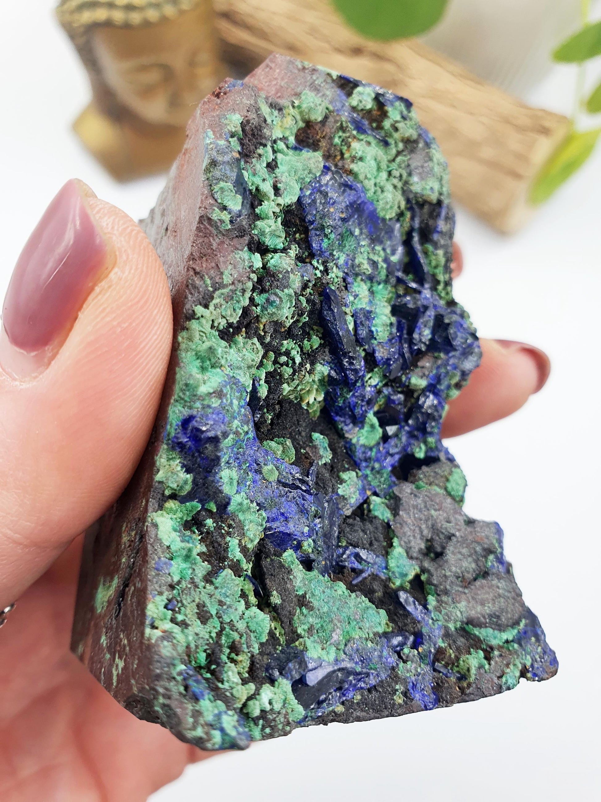 Large Sparkly Raw Azurite Tower